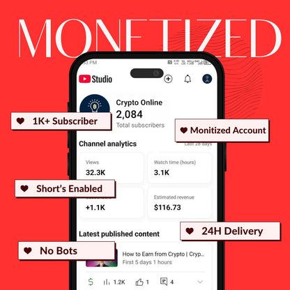 Monetized YouTube Account